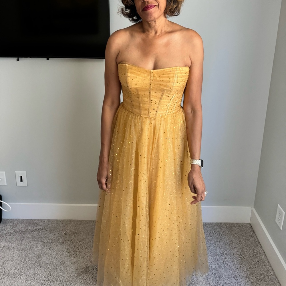 Glamlora dress never worn because fits a little snug- size 12 fits like a 10